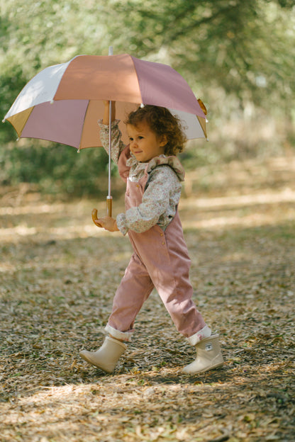 Amelia pink corduroy overalls