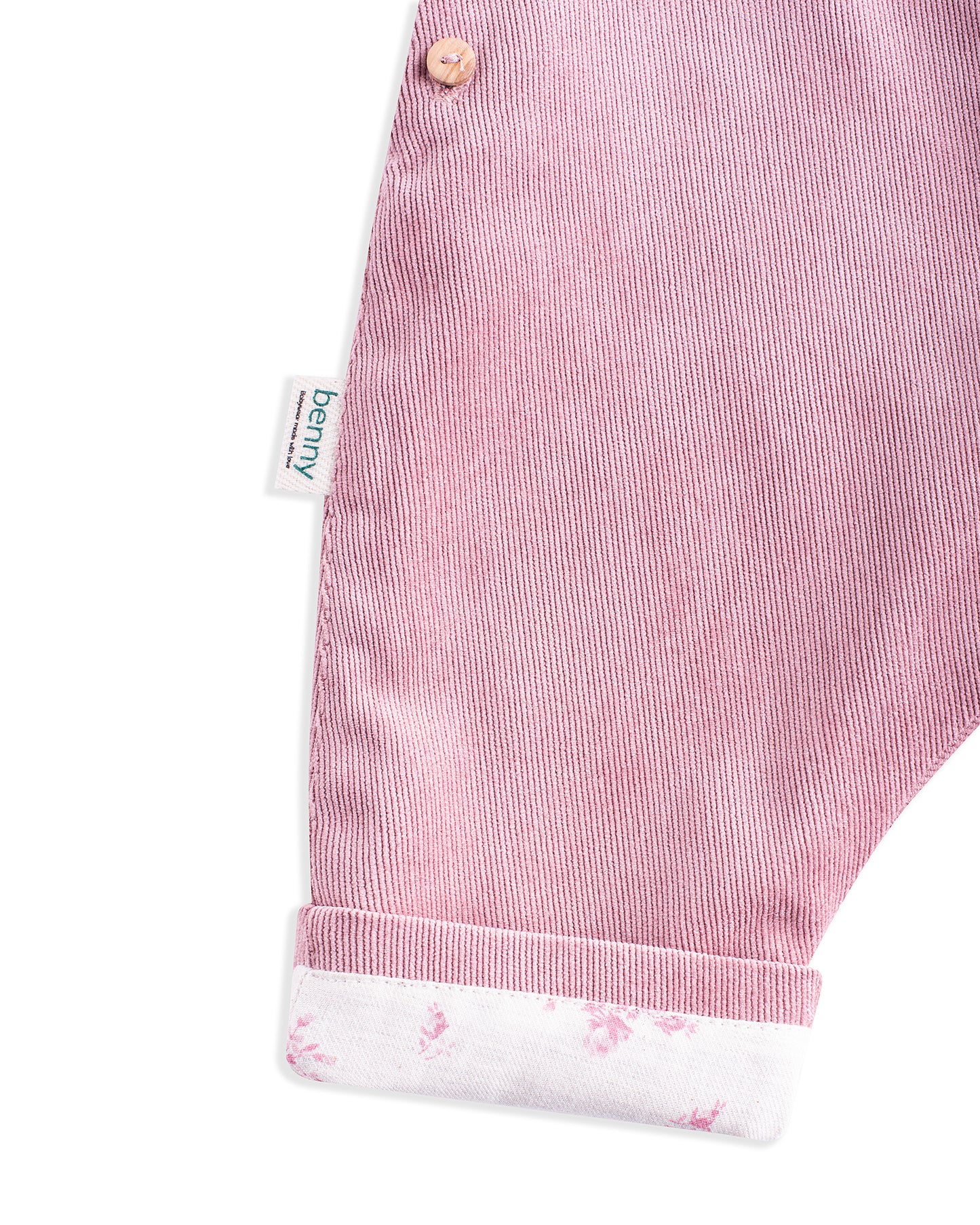 Amelia pink corduroy overalls