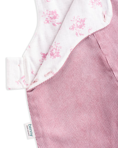 Amelia pink corduroy overalls